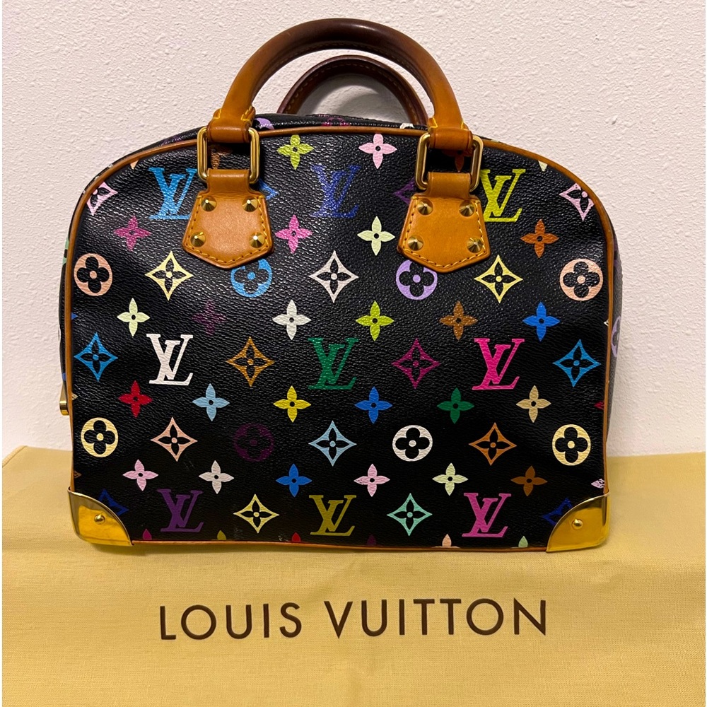 Louis Vuitton Black Monogram Multicolor Trouville Bag